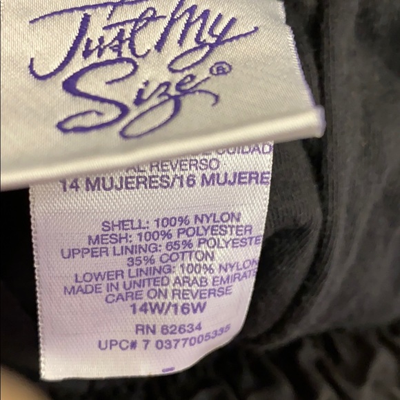 Just My Size Wind Pants Size 14/16W - Picture 6 of 7